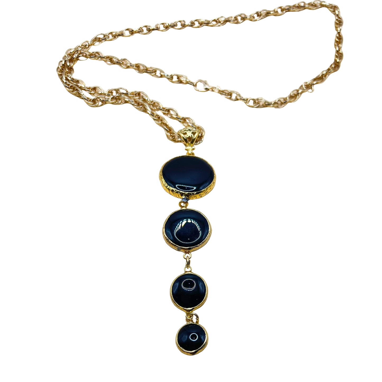 Disc Drop Necklace