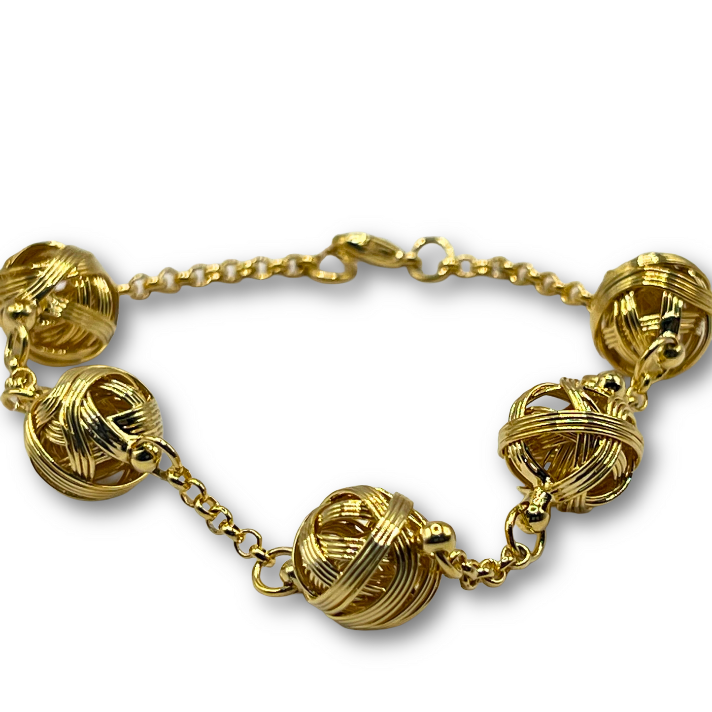 Gold-Plated Ball Chain Anklet