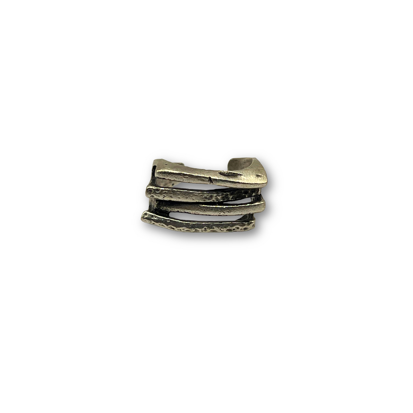 Textured Silver-Plated Ring