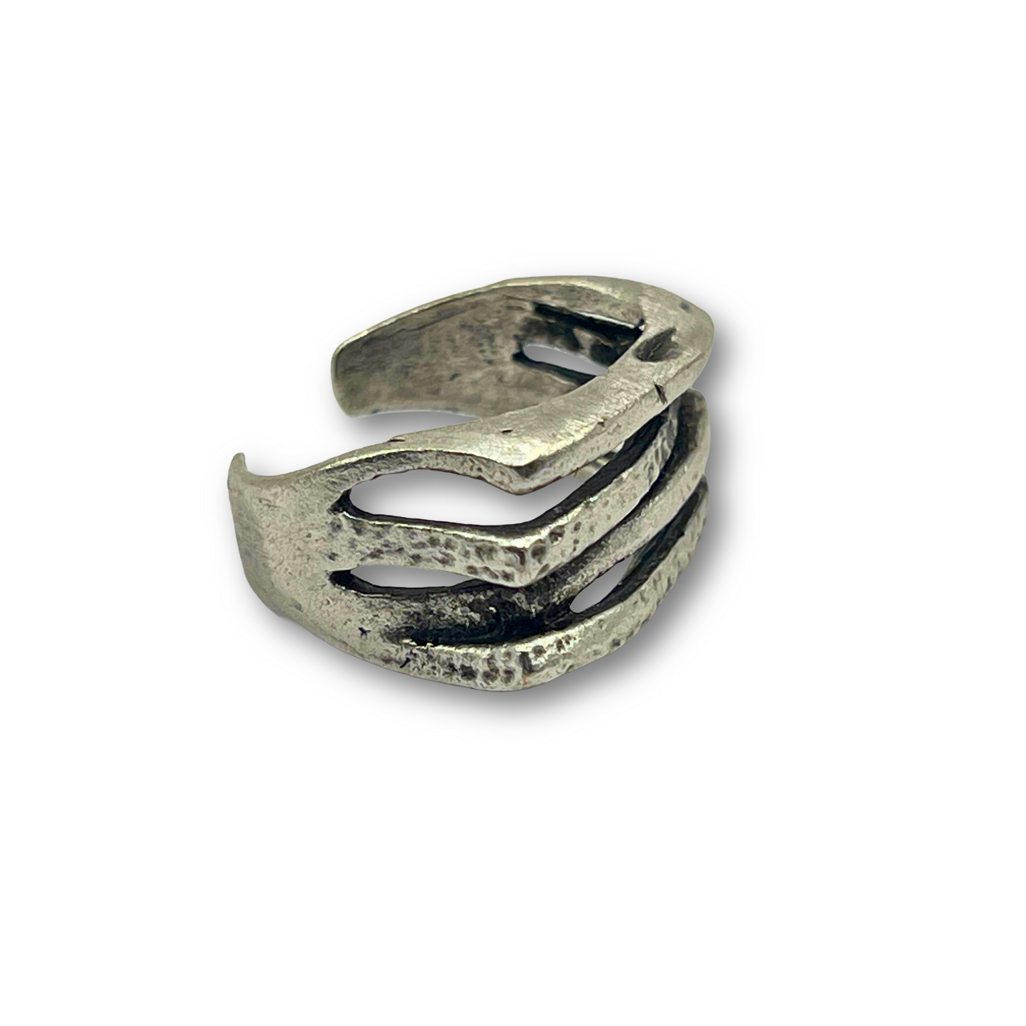 Textured Silver-Plated Ring