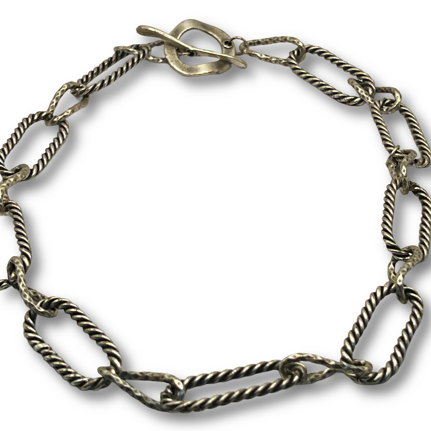 Silver-Plated Twist Link Necklace