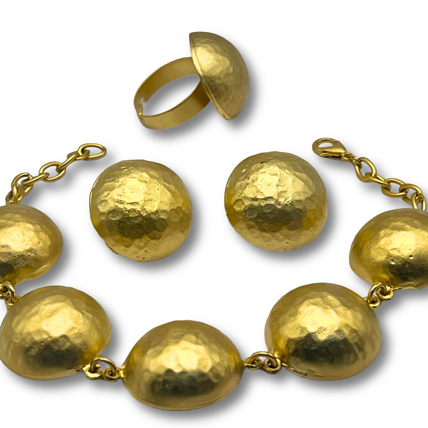Round Pieces Gold-Plated Jewelry Set