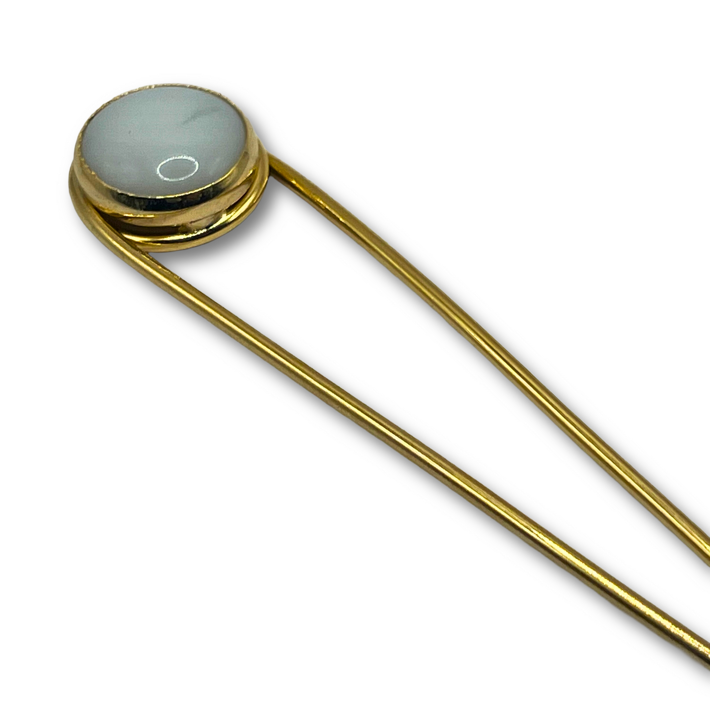 Gold-Plated Stone Hair Pin