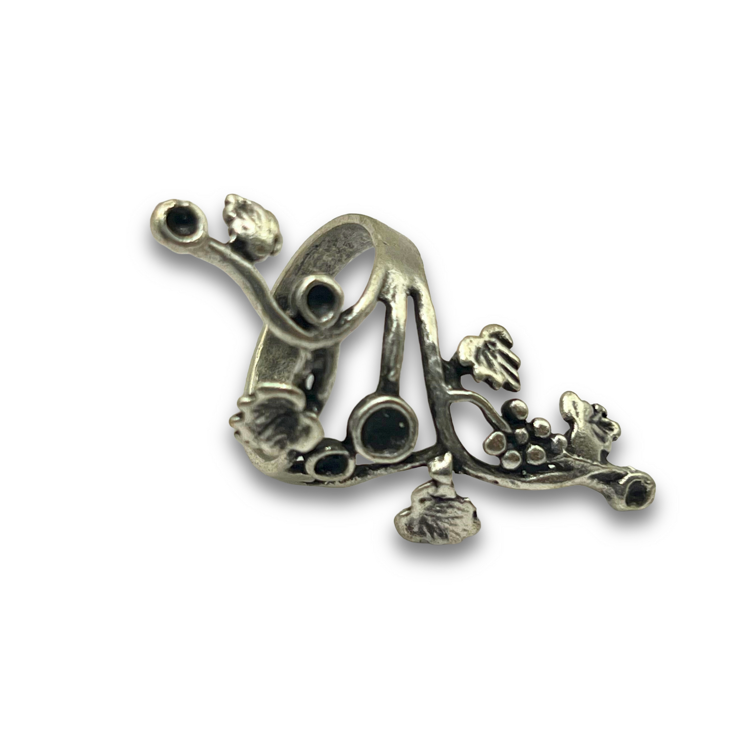 Vine Branch Silver-Plated Ring