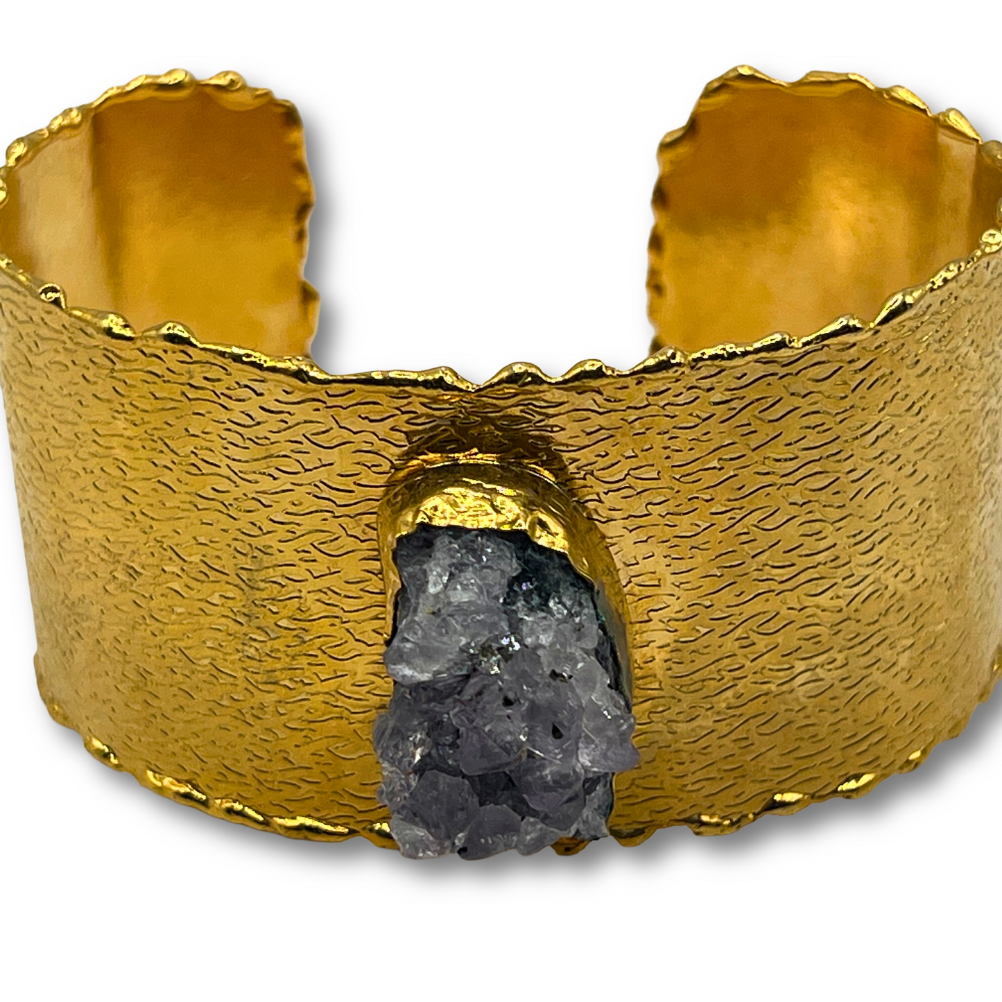 Amethyst Aura Cuff Bracelet