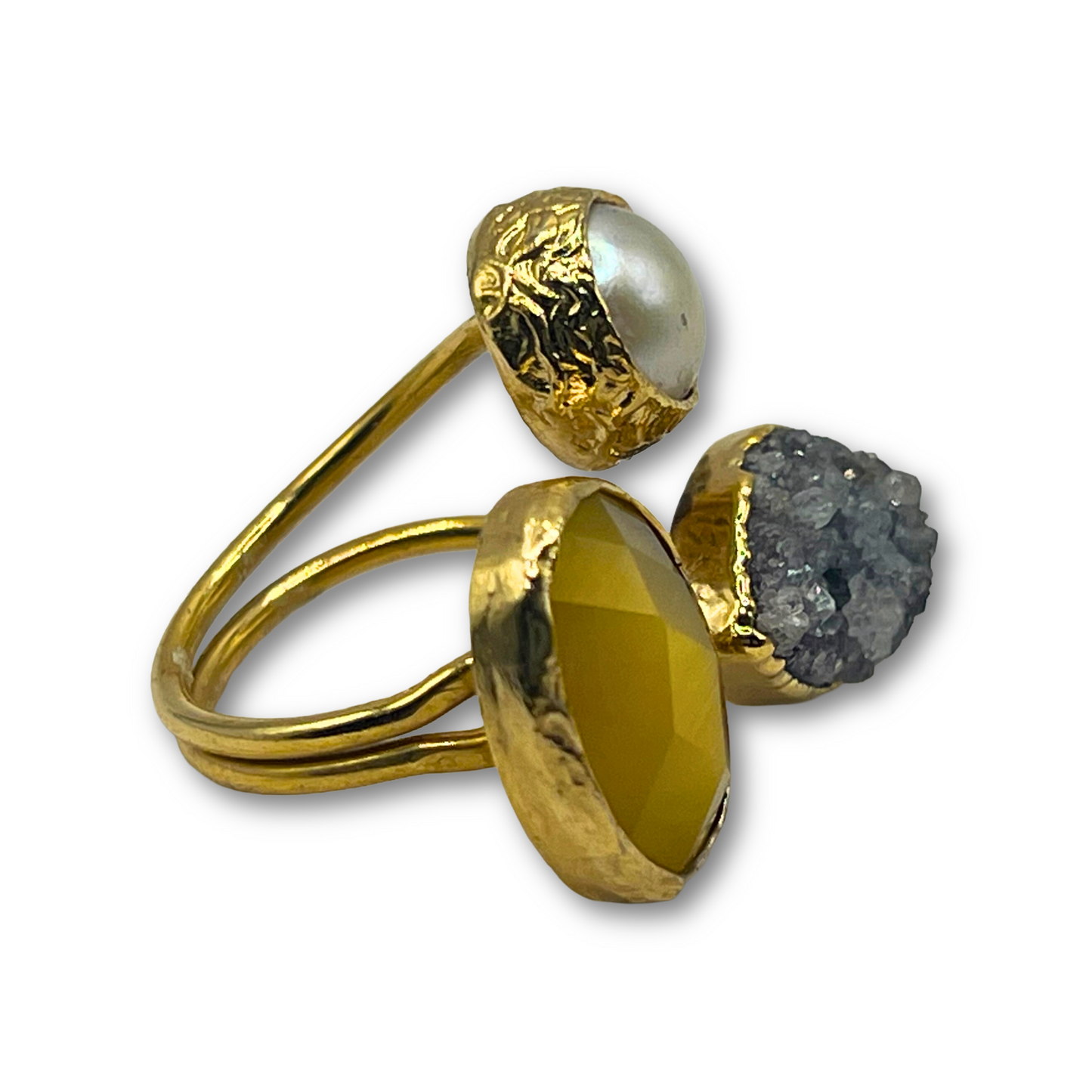 Triad Gemstone Ring