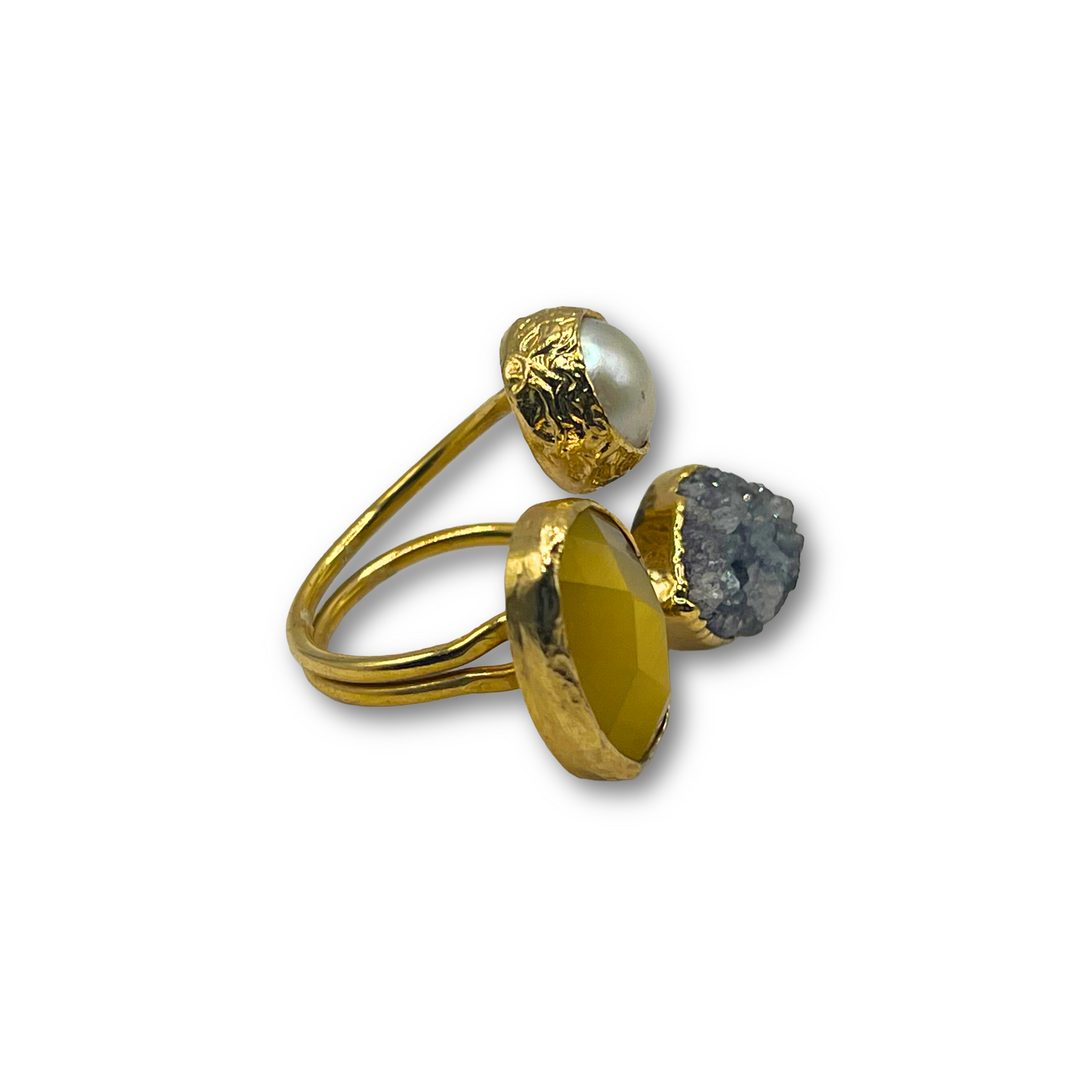 Triad Gemstone Ring