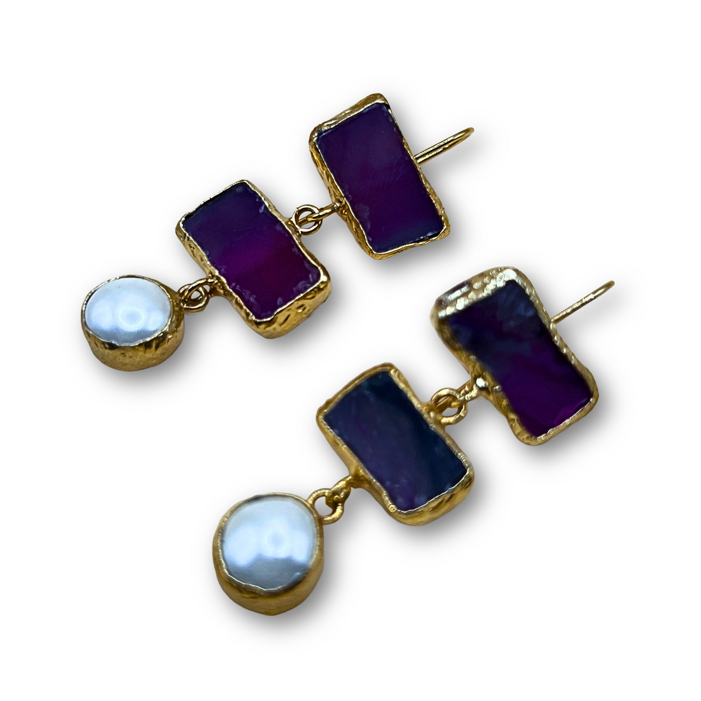 Purple Cascade Earrings