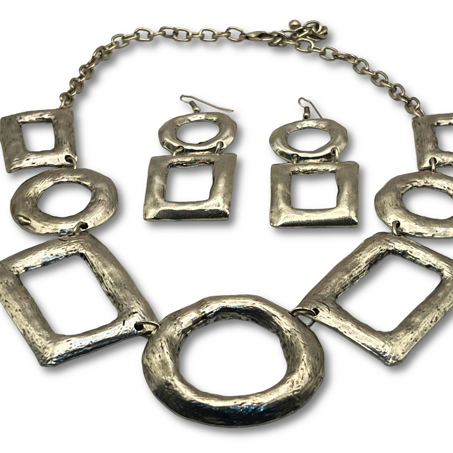 Geometric Silver-Plated Set