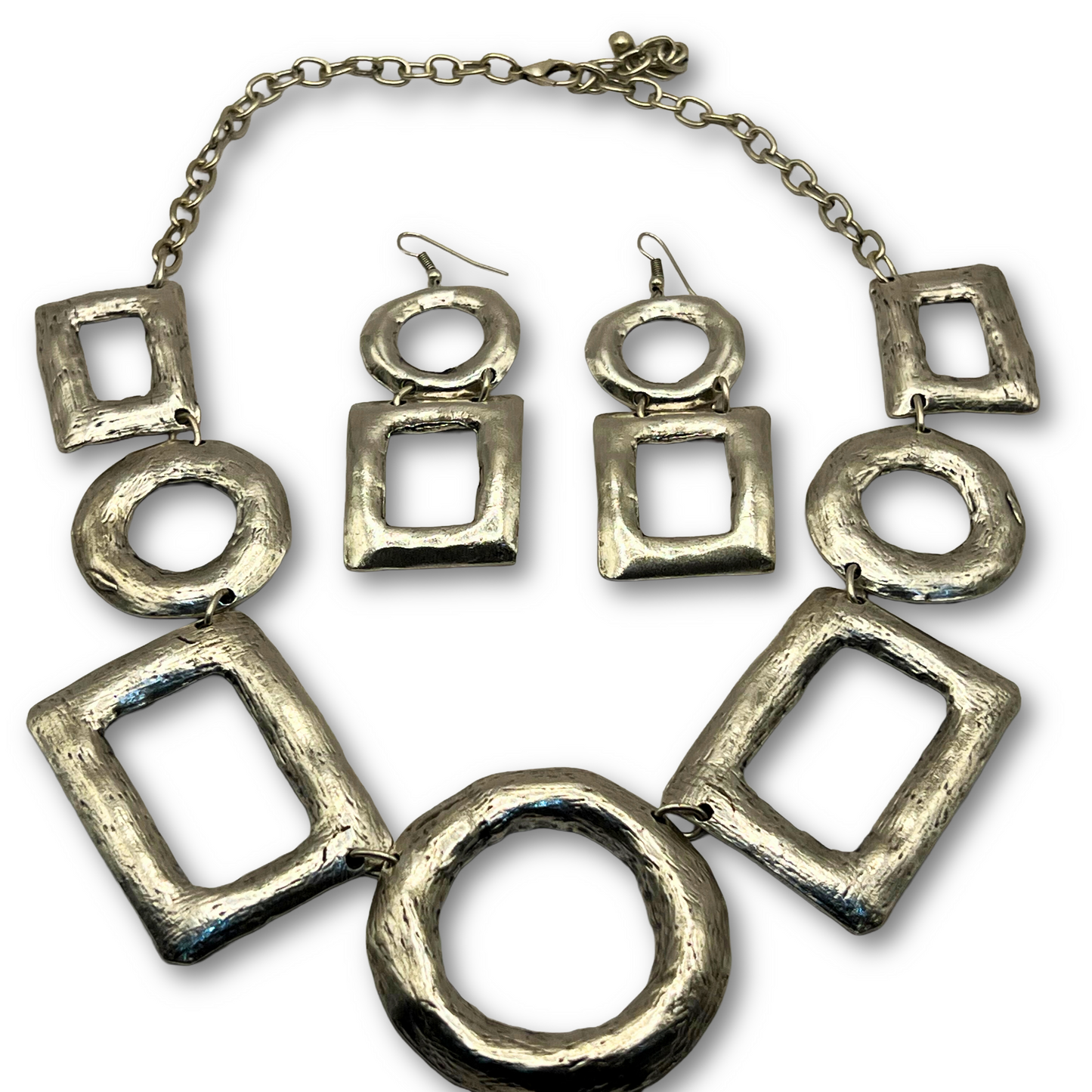Geometric Silver-Plated Set