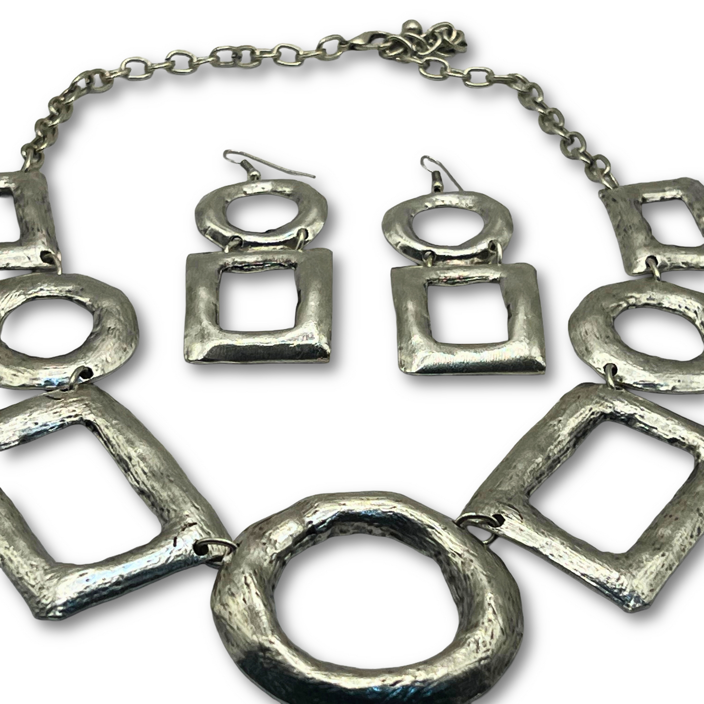 Geometric Silver-Plated Set