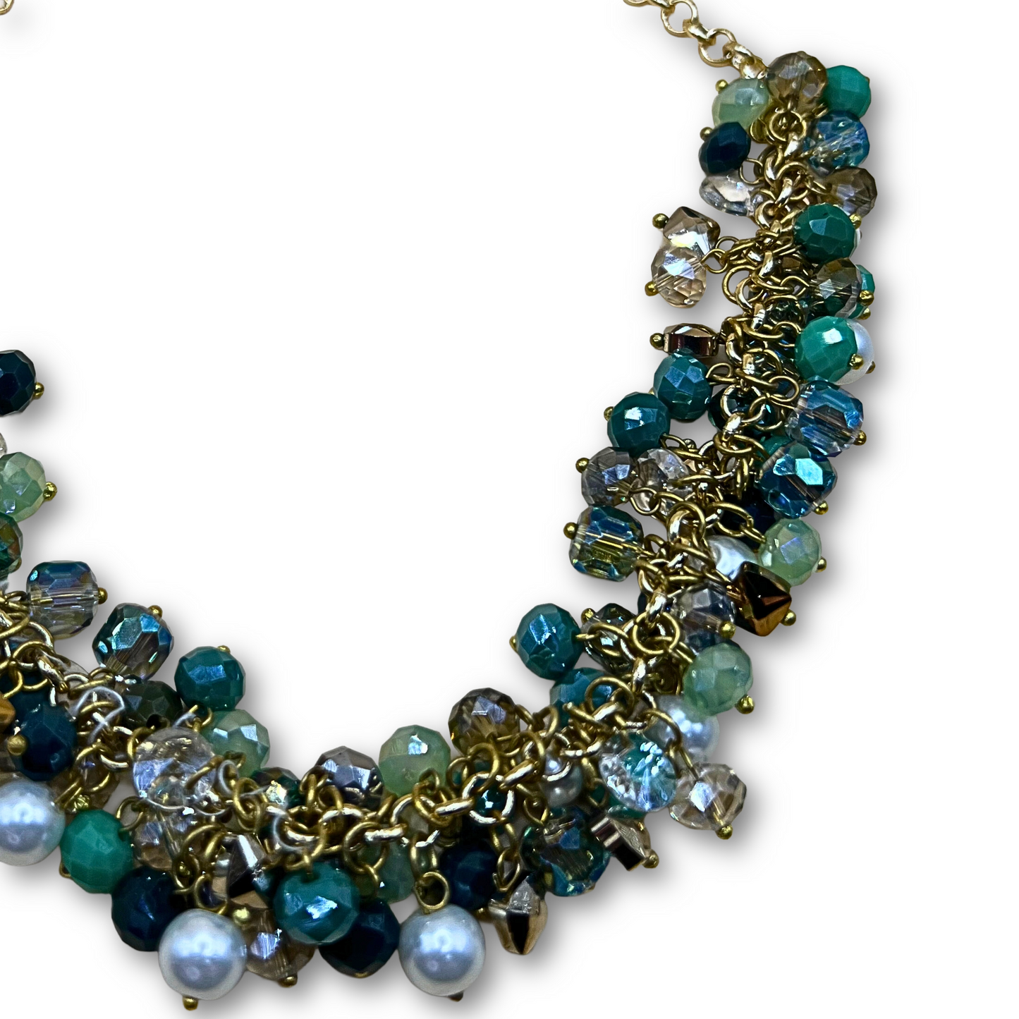 Teal Crystal Necklace