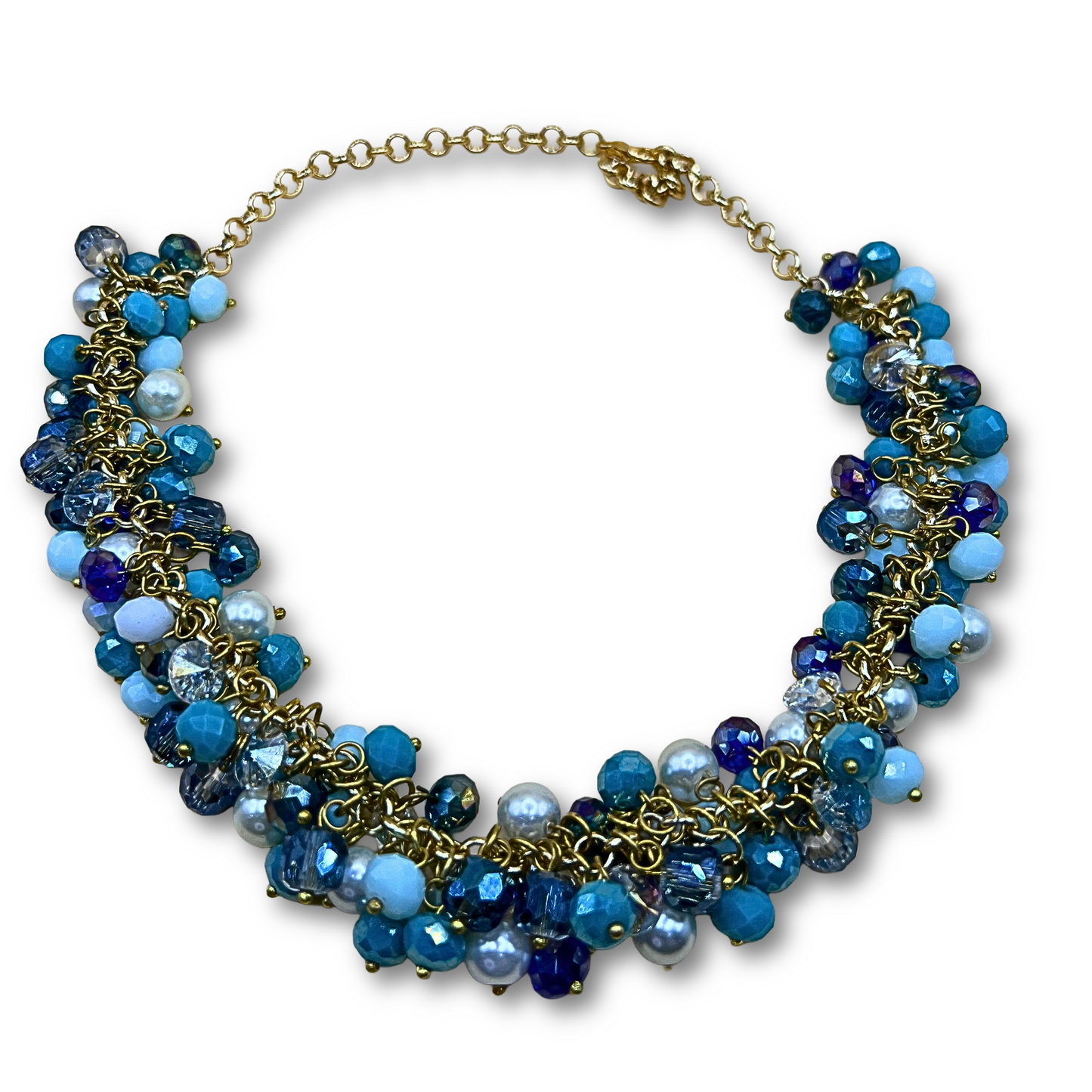 Teal Crystal Necklace