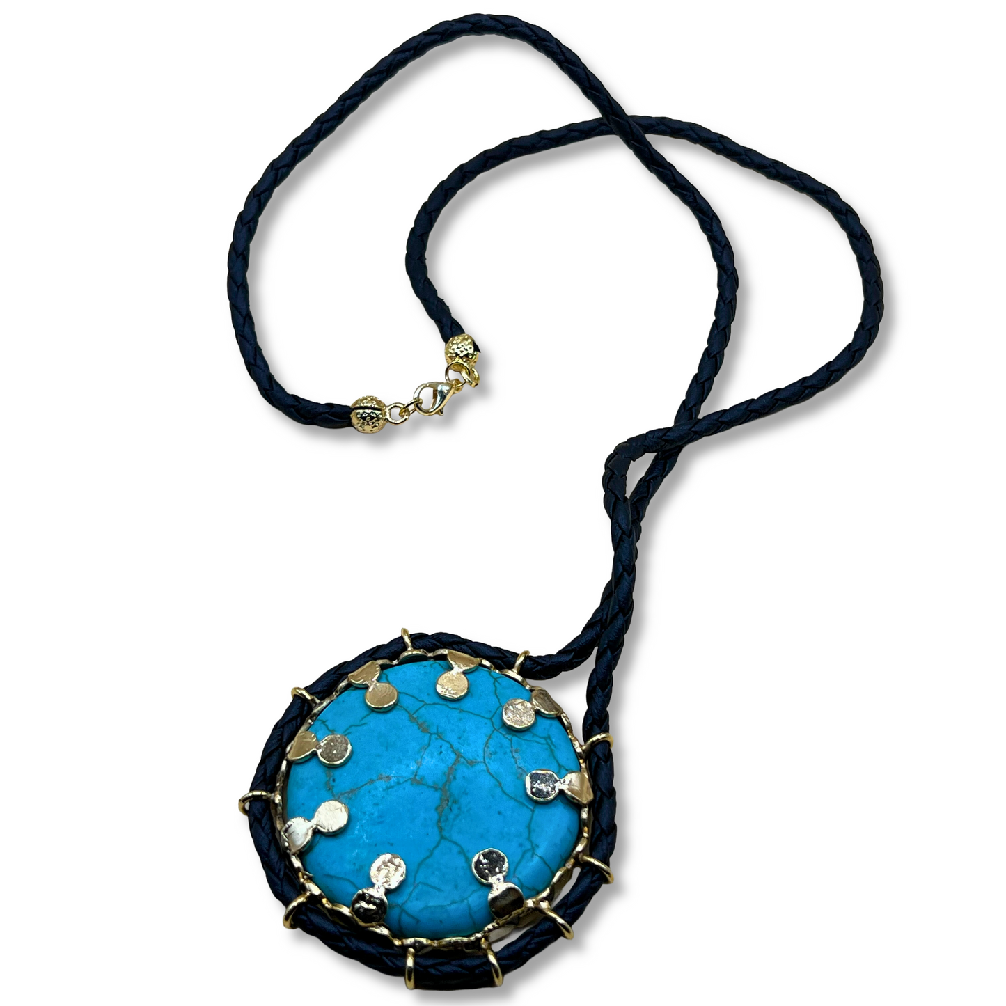 Round Turquoise Pendant