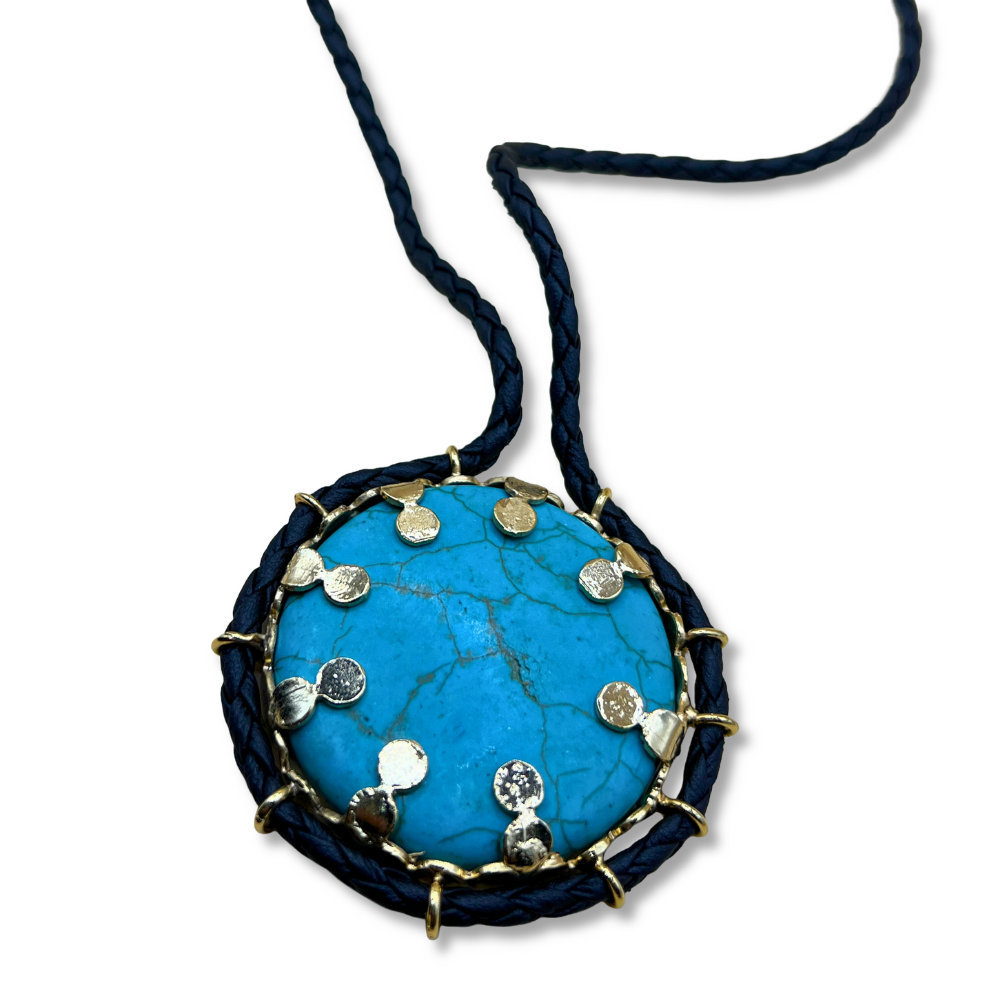 Round Turquoise Pendant