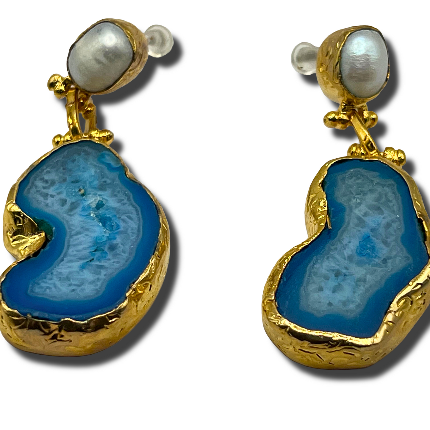Blue Agate Earrings