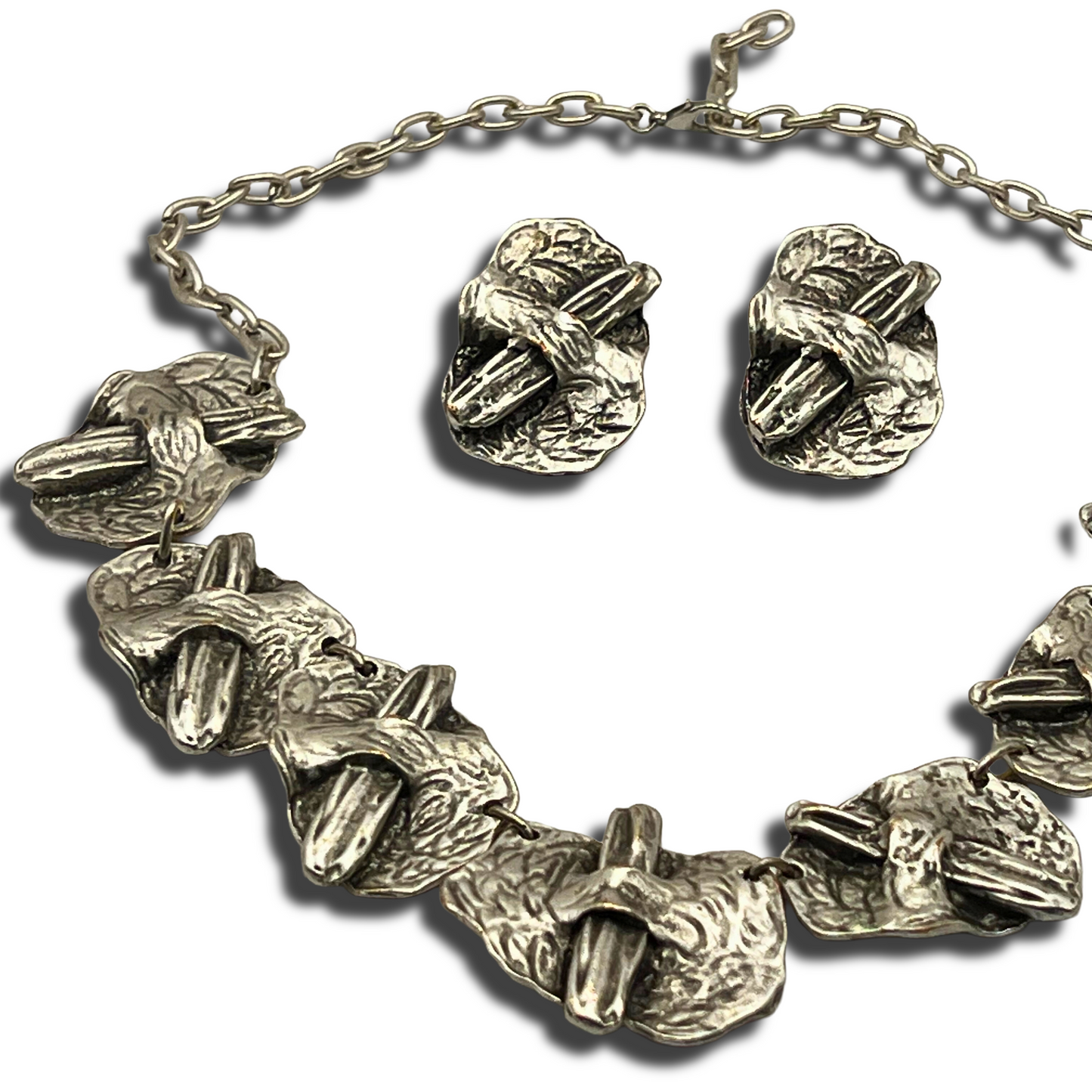 Silver Necklace & Earrings Set
