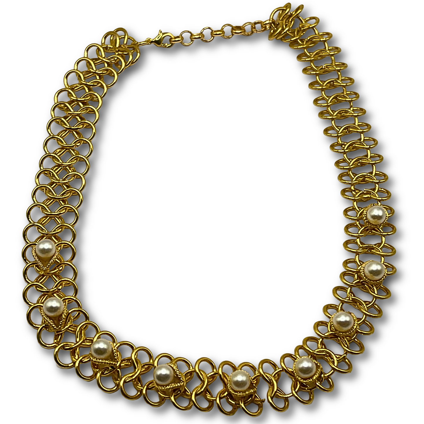 Pearl Necklace & Bracelet Set