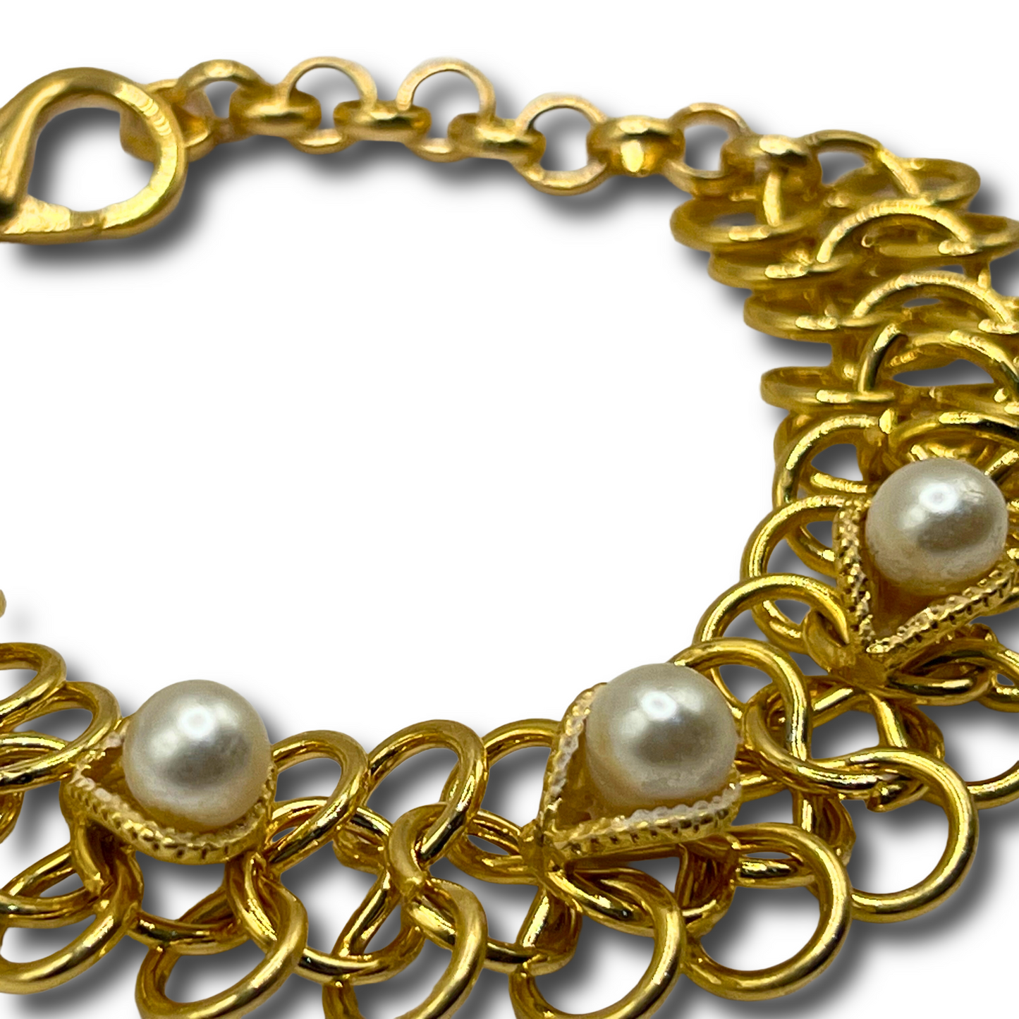 Pearl Necklace & Bracelet Set