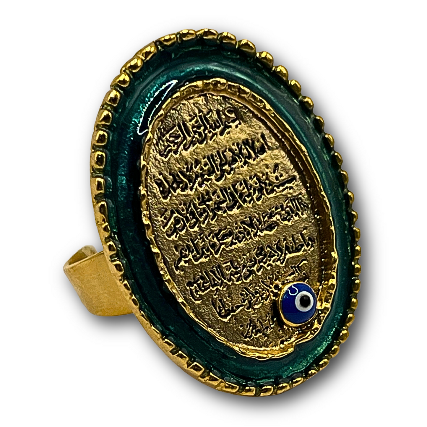 Arabic Evil Eye Gold-Plated Ring
