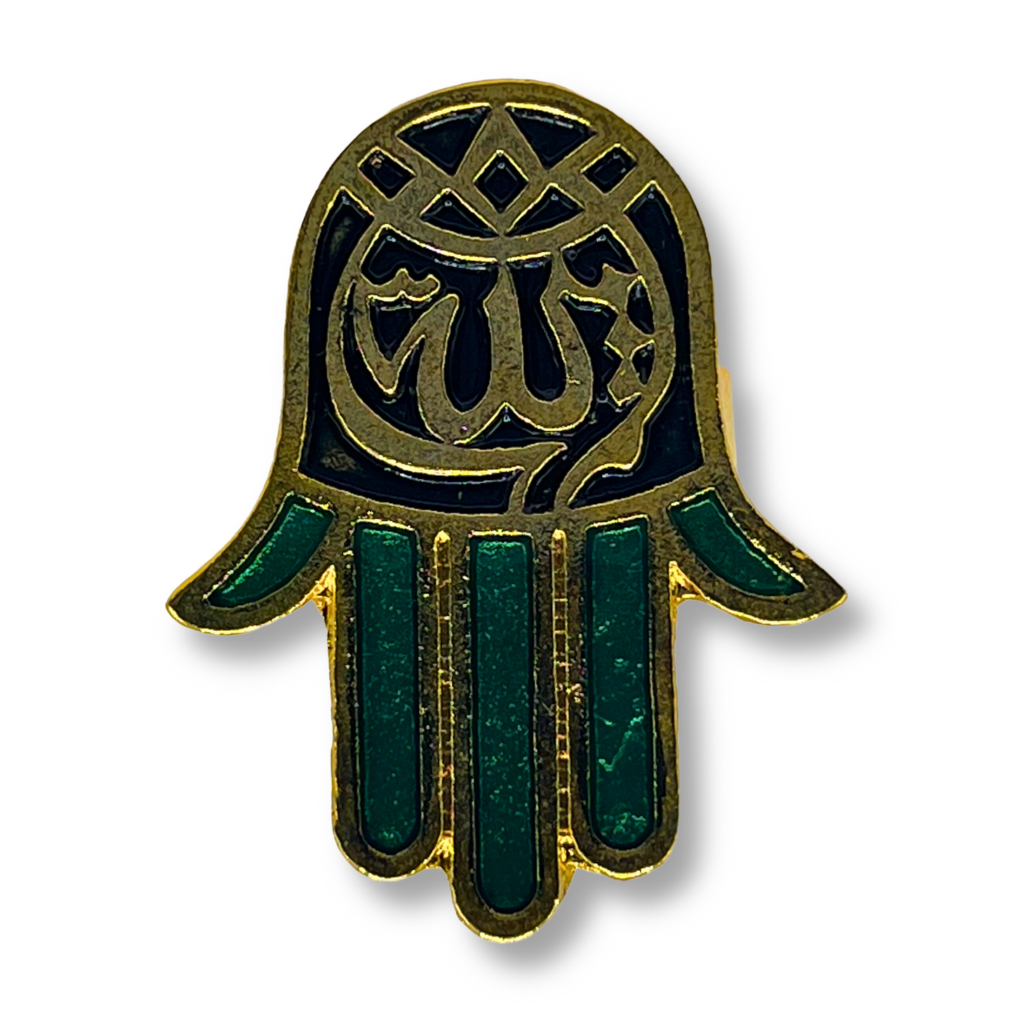 Green Hamsa Ring