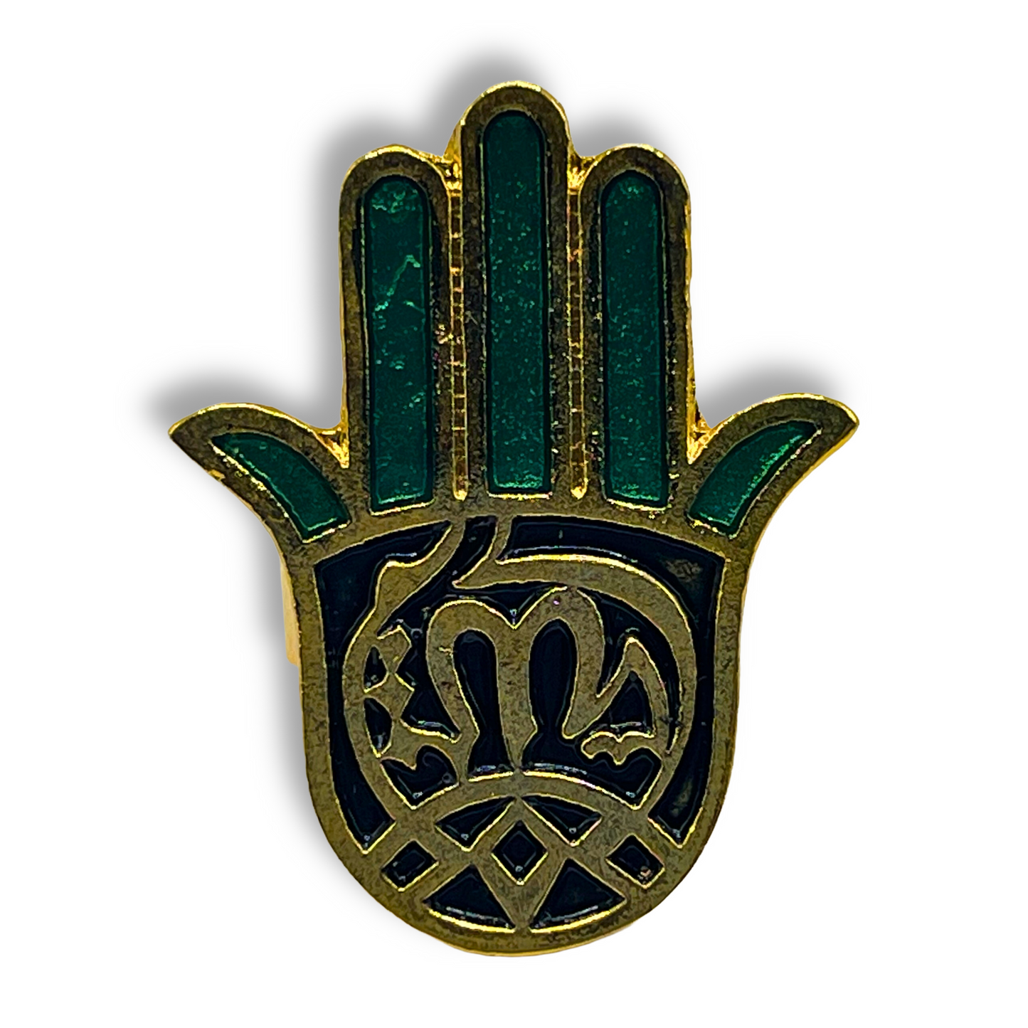 Green Hamsa Ring