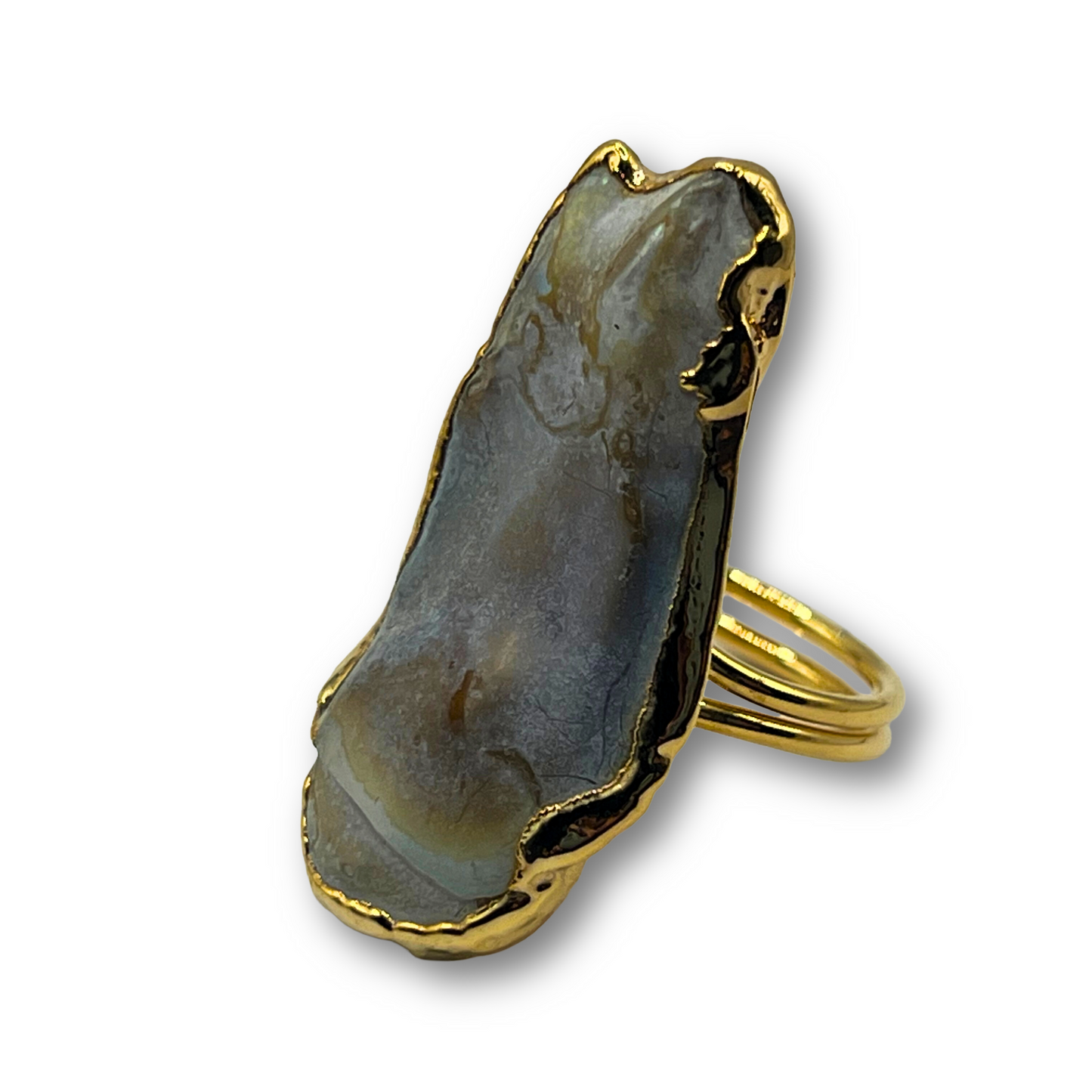 Gray Agate Ring