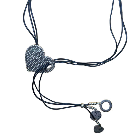Heart Charm Cord Necklace