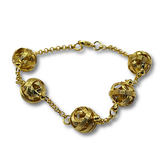 Gold-Plated Ball Chain Anklet