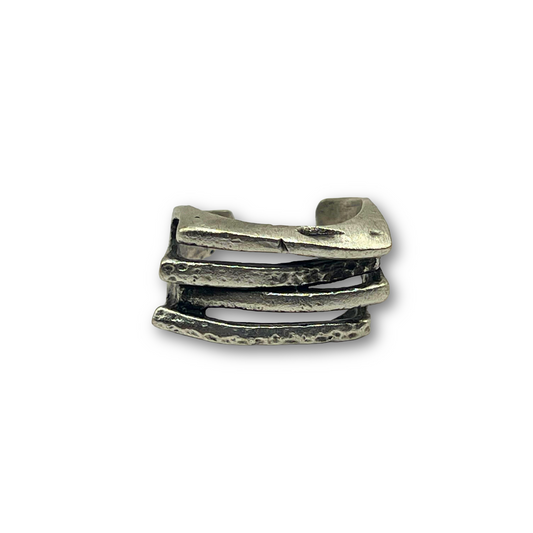 Textured Silver-Plated Ring