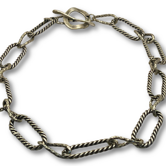Silver-Plated Twist Link Necklace