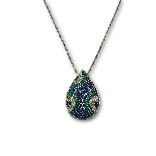 Mosaic Teardrop Pendant
