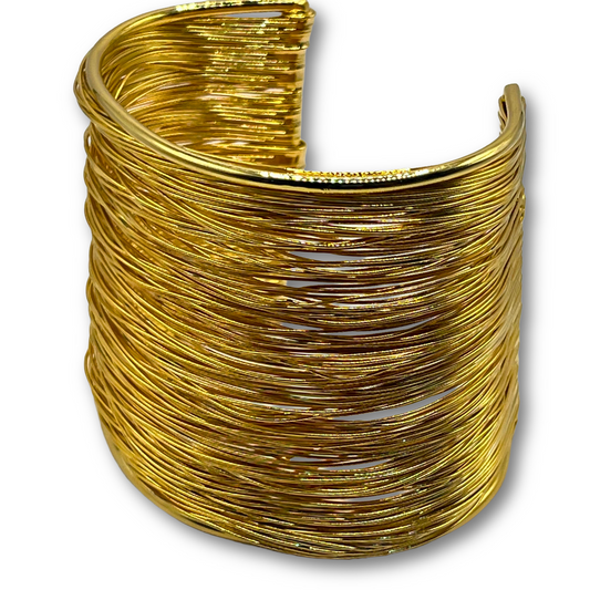 Layered Gold Wire Cuff