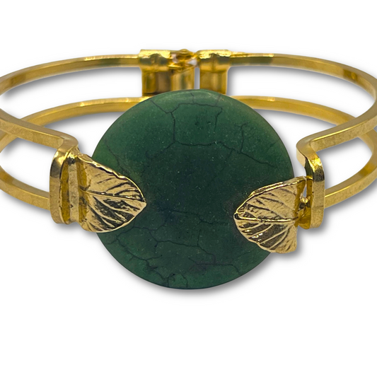 Emerald Vein Bangle Bracelet