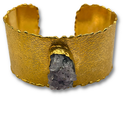 Amethyst Aura Cuff Bracelet