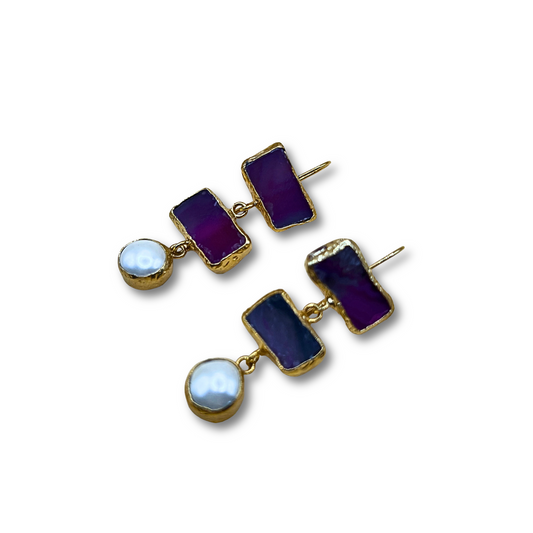 Purple Cascade Earrings