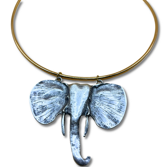 Elephant Pendant Choker