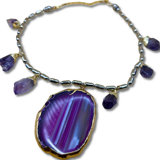 Geode Drop Necklace