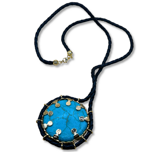 Round Turquoise Pendant