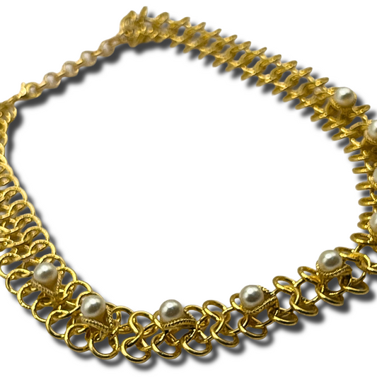 Pearl Necklace & Bracelet Set
