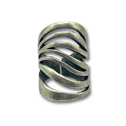 Silver-Plated Wave Ring
