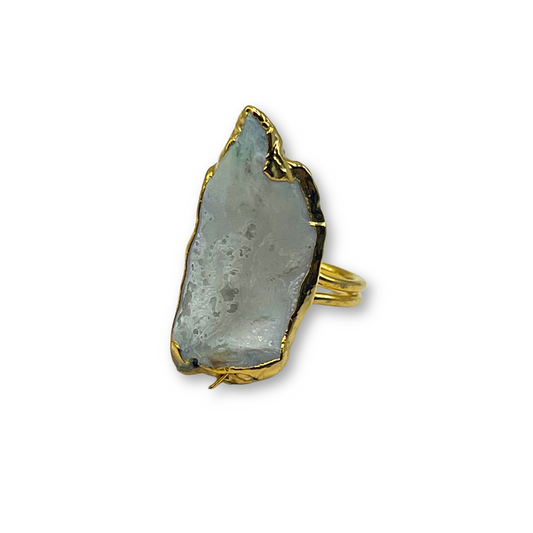 Gray Agate Ring